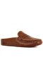 - Tan Leather Women's House Slippers 109-557-X - 2