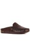 - Dark Gray Leather Women's House Slippers 109-557-X - 2