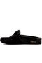 - Black Suede Leather Women's House Slippers 109-557-X - 3