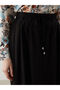 Elastic Waist Linen Blended Skirt - 4