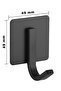 Self Adhesive Hanger Matte Black 03 5 Pieces in a Package - 7