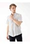 Men's Regular Fit Button-Down Collar Short Sleeve White Shirt - 2