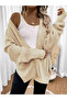Oversized Buttonless Long Loose Women's Knitwear Cardigan - 3