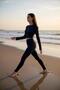Women's Finger-Snap Navy Blue Top and Bottom Leggings Set