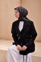 وشاح تيفيل حريري 4109 - 01 نمط مختلط أسود - 2