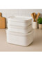 Nazlihome 3-Piece Storage Container Set (2Pcs 0.60Lt - 1Pc 1.90Lt) - 2