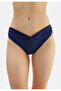 Navy Blue 2609Esmm 6 cm High Waist Bikini Bottom