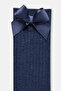 Navy Blue Girl's Ribbon Detailed Knee-high Socks - 2