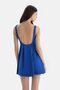 Sax Blue Square Neck Dress Swimsuit - 2