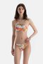 Top de bikini multicolor cu un singur umăr - 4