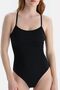 Black U-Neck Swimsuit - 4