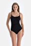 Black Corset Compact Swimsuit