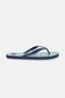 Navy Blue Leaf Patterned Flip Flops - 2