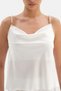 White Pearl Strap Bride Satin Shorts Pajama Set - 6
