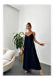 Black Color with Thin Straps Stylish Dress with Dkolteli - 4