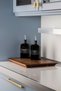 2-Piece 750 ml Oil Pot Sauce Bowl Vinegar Bottle Olive Oil Bottle Sippy-Free Lid Black Dark Glass-Black Label - 2