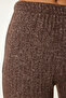 Comfortable Ribbed Knitted Blouse and Pants Set Brown Lrg0014 - 5