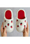 Strawberry Embroidered Fluffy House Slippers Dowry Slippers Non-Slip Sole Stc1145 - 3