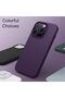 iPhone 14 Pro Max Case Inside Velvet Camera Raised Launch Silicone Cover Deep Purple - 3