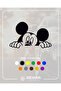 Mickey Mouse Car Sticker 17X17 cm Blue