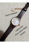 Retro Minimal Model Numeral Vintage Still Charmli Gold Case Women's Wristwatch.. Dark Brown Color Strap - 3