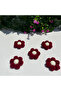Pompom Daisy Flower Ornament Set of 10 - Decorative Handmade Flower - 5