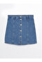 Standard Fit Women's Jean Shorts Skirt - 5