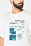 Men Crew Neck Short Sleeves Graphic Print T-Shirt, White - 3