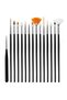 Pastry Brush Set 15-Piece Chef Tweezers Set 2-Piece Flat and Oblique Professional Chef Tweezers Collet Pastry - 3