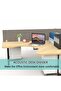 180x40 Acoustic Desk Privacy Divider Panel - Modern Grey Noise Reducing Partition - 2