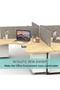 120x40 Acoustic Desk Privacy Divider Panel - Modern Grey Noise Reducing Partition - 2