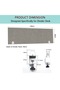 120x40 Acoustic Desk Privacy Divider Panel - Modern Grey Noise Reducing Partition - 5