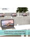 140x40 Acoustic Desk Privacy Divider Panel - Modern Grey Noise Reducing Partition - 3