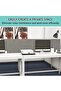 180x40 Acoustic Desk Privacy Divider Panel - Modern Grey Noise Reducing Partition - 4