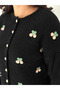Soft Textured Pearl Detailed Buttoned Cardigan - 6