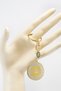 Gold Colored Zircon Evil Eye Steel Double Sided Ayetel Kursi Allah Word Felak Nas Ihlas Keychain - 4