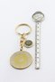 Gold Colored Zircon Evil Eye Steel Double Sided Ayetel Kursi Allah Word Felak Nas Ihlas Keychain - 5