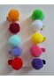 Colorful Pompom Hairpins Mini Crocodile -10 Pieces - 3