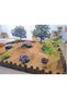 FFD Wooden Garden Fence Border Panels – 120x30cm Carbonized Wood Picket Edging, Interlocking Fence - 6