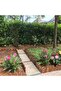 FFD Wooden Garden Fence Border Panels – 120x30cm Carbonized Wood Picket Edging, Interlocking Fence - 8