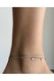Steel Silver Double Row Elegant Star Anklet - Does Not Darken - - 3