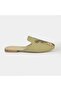 Sakura Embellished Mule – Genuine Leather, Hand-Embroidered with Beads & Pearls – Green - 2