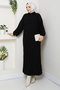 Women's Hijab Ribbed Knitwear Dress