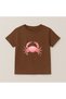 Crab Crew Neck 100% Cotton Printed Short Sleeve Children's and Teenage T-Shirt