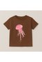Jellyfish Crew Neck 100% Cotton Printed Short Sleeve Children's and Teenage T-Shirt