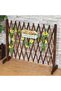 FFD Wooden Fence Wooden Expendable Garden Fence Wooden Wicker Fence Portable Freestanding Fence