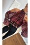 Patterned Chiffon Cold-Shoulder Blouse - 2