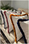 Beauty Flowers Punch Embroidered Patterned Linen Cushion Cover - 5