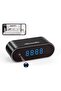 Baby Monitoring Clock, Night Vision Camera Alarm Clock for Home and Office Use, Black