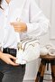 Women's Adjustable Cross Strap 4-Compartment White Shoulder and Crossbody Bag 24\18 cm - 4